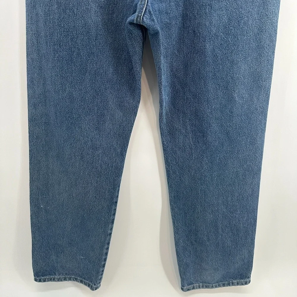 Wrangler Jeans Mens 35x30 Blue Denim Cotton Straight Leg Regular Fit 5-Pocket